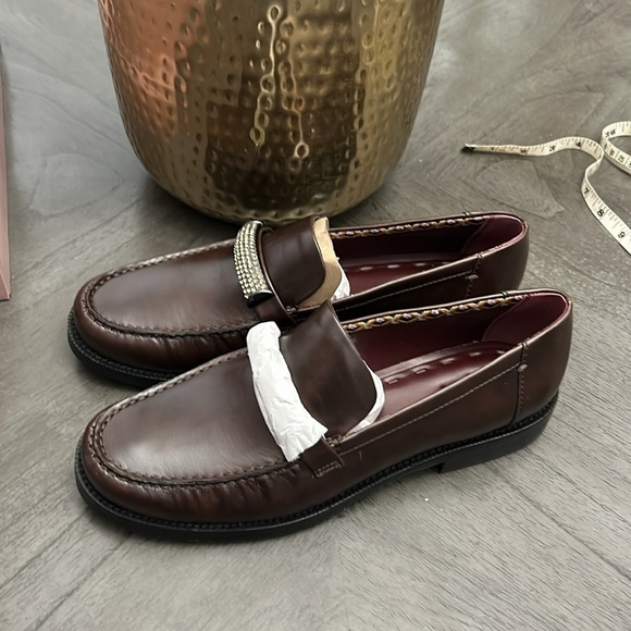 FRANCO SARTO Lizzy Loafers In Ebony Dark Green Faux Leather - Picture 6 of 6